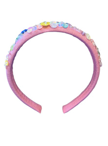Cotton Candy Padded Sequined Headband