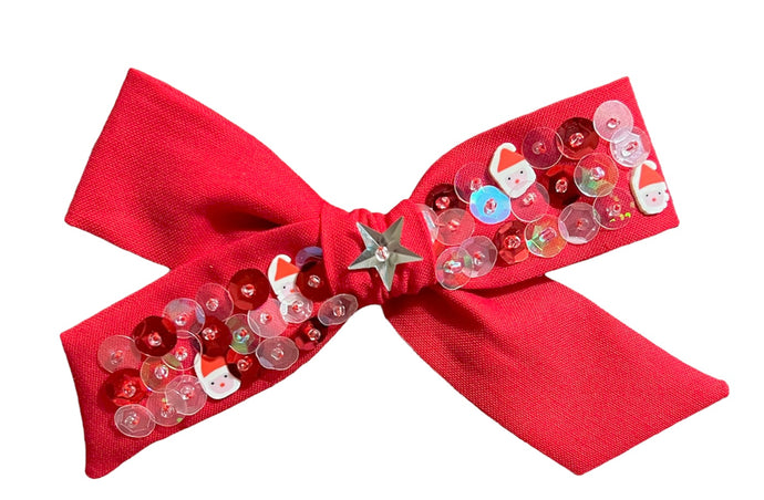 Santa Claus Sequined Bow