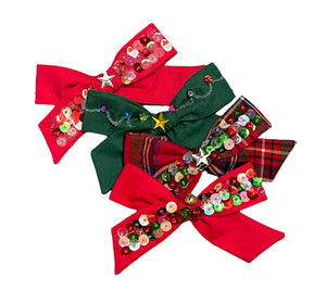 Christmas Bells Sequined Bow