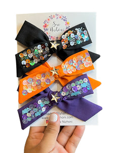 This is Halloween Sequined Bow