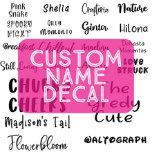 Name Decals