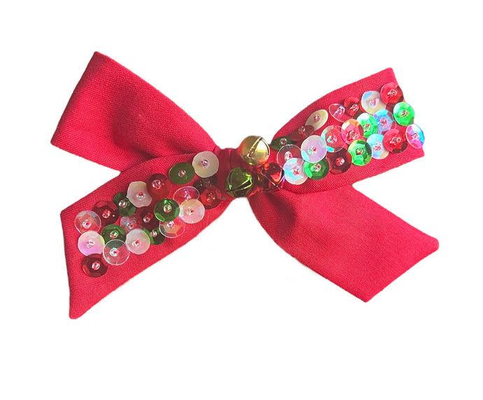 Christmas Bells Sequined Bow